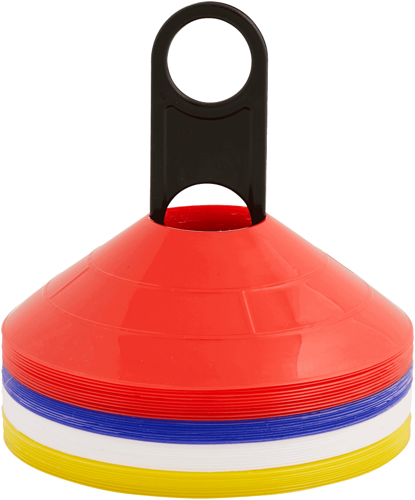 Rot, Orange, Gelb, Grün, Blau Markierungshütchen Momboo 50 Stück Hütchen Fussball Set,Markierungsteller Trainingshütchen Trainingszubehör für Fußball